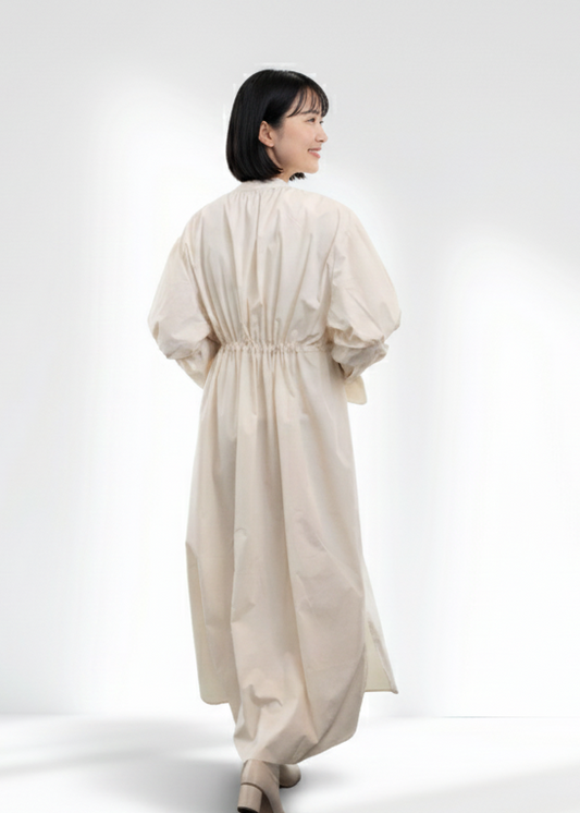 volume sleeve shirt dress