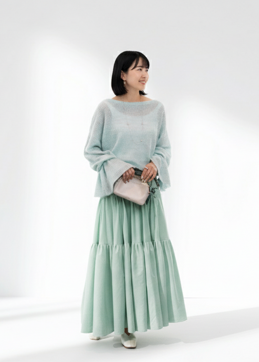 mohair blend sheer knit