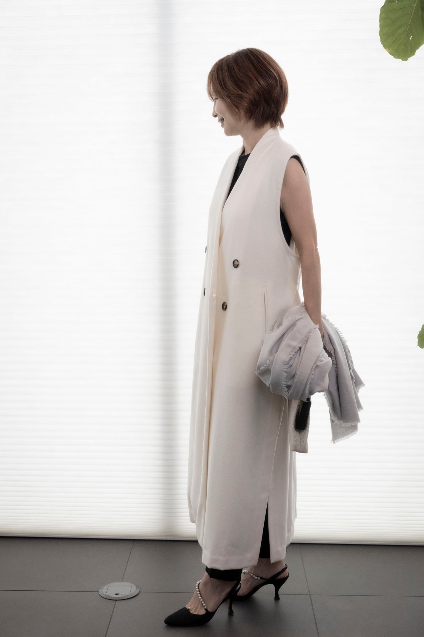 melton long gilet