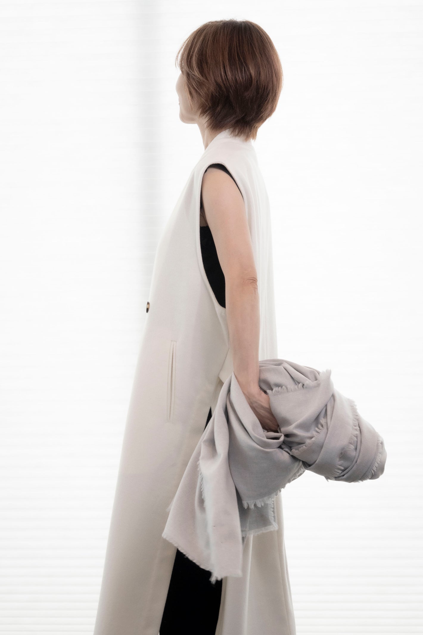 melton long gilet