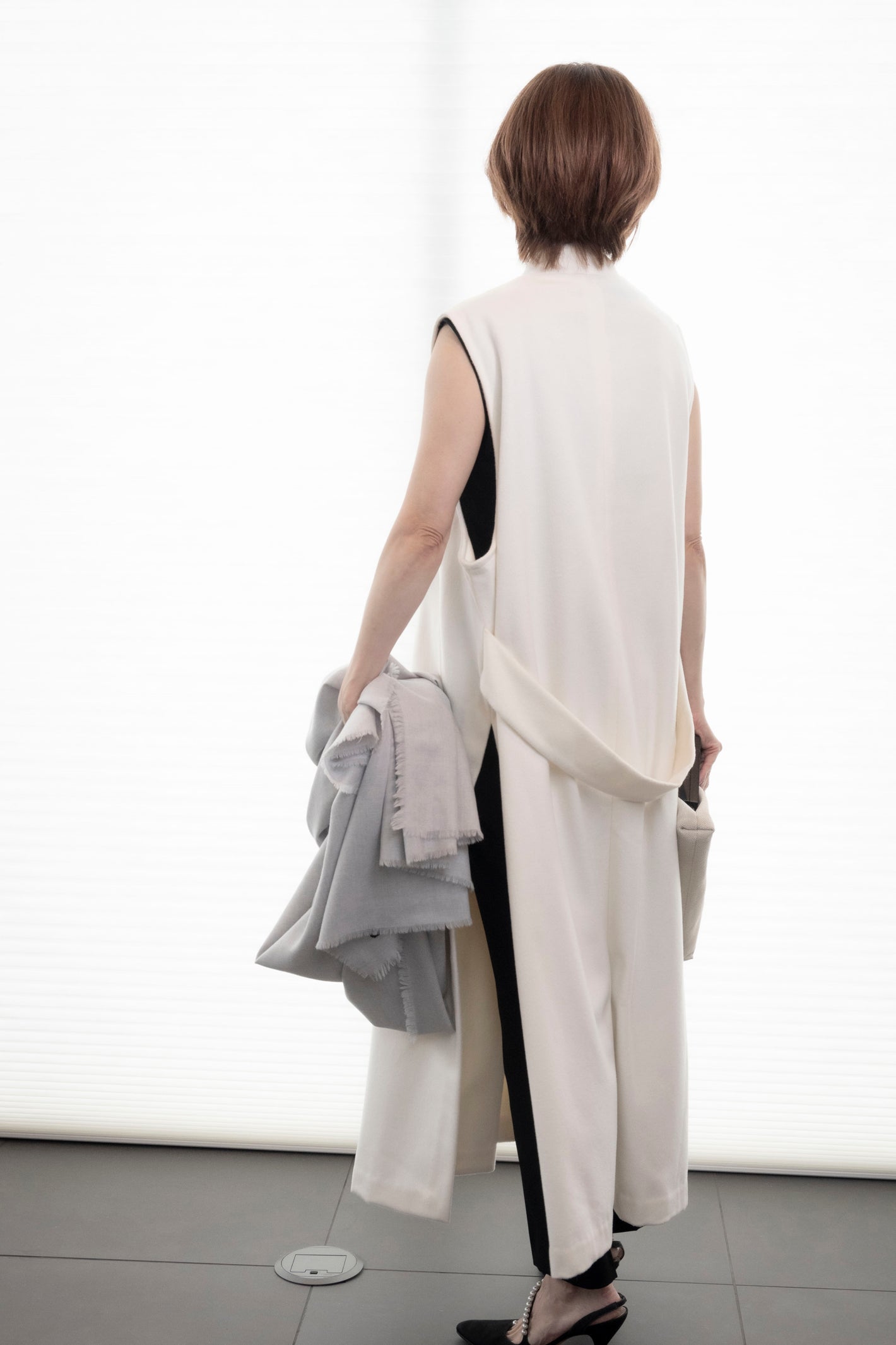 melton long gilet