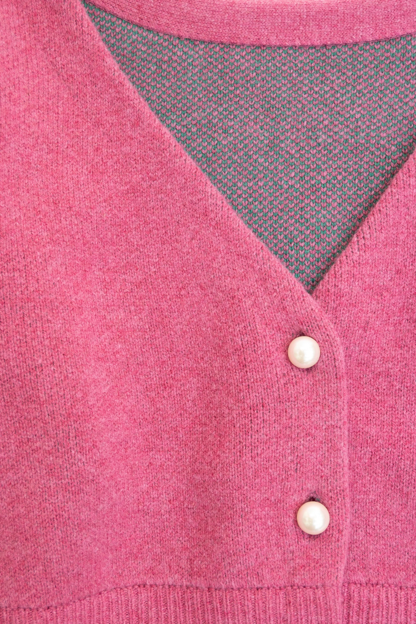 W-Jacquard 2way knit cardigan