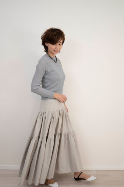 Dramatic tiered skirt
