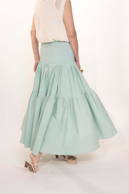 Dramatic tiered skirt