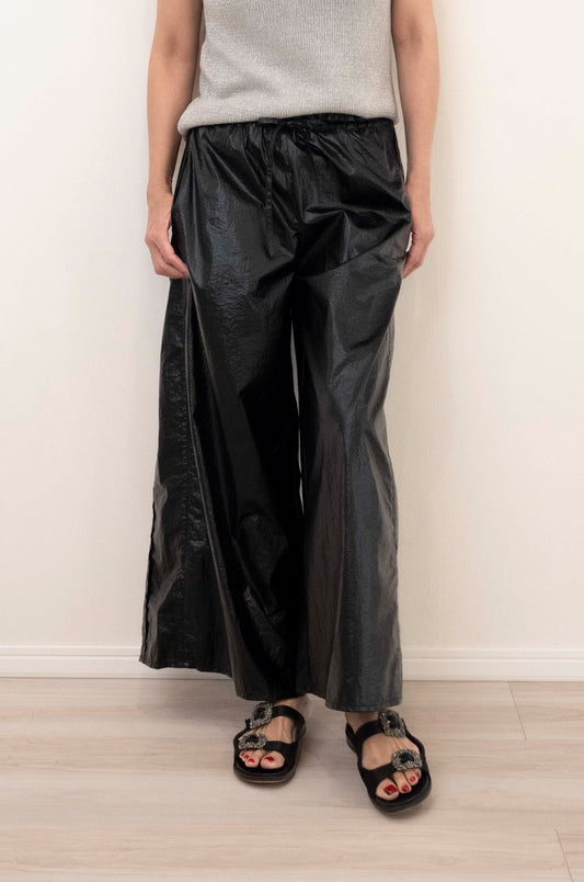 METALLIC TAFFETA PANTS