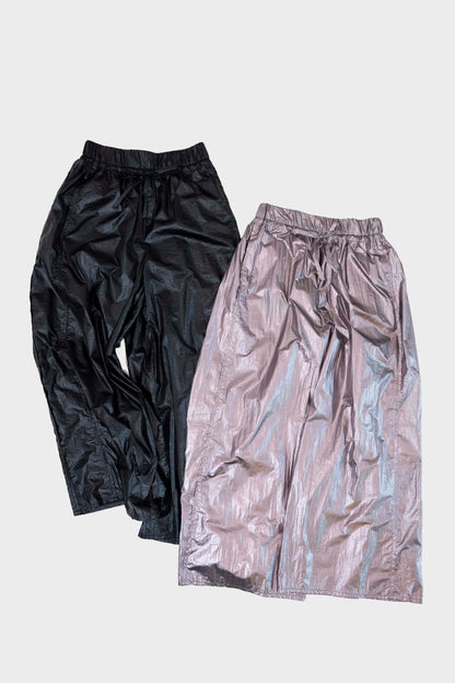 METALLIC TAFFETA PANTS