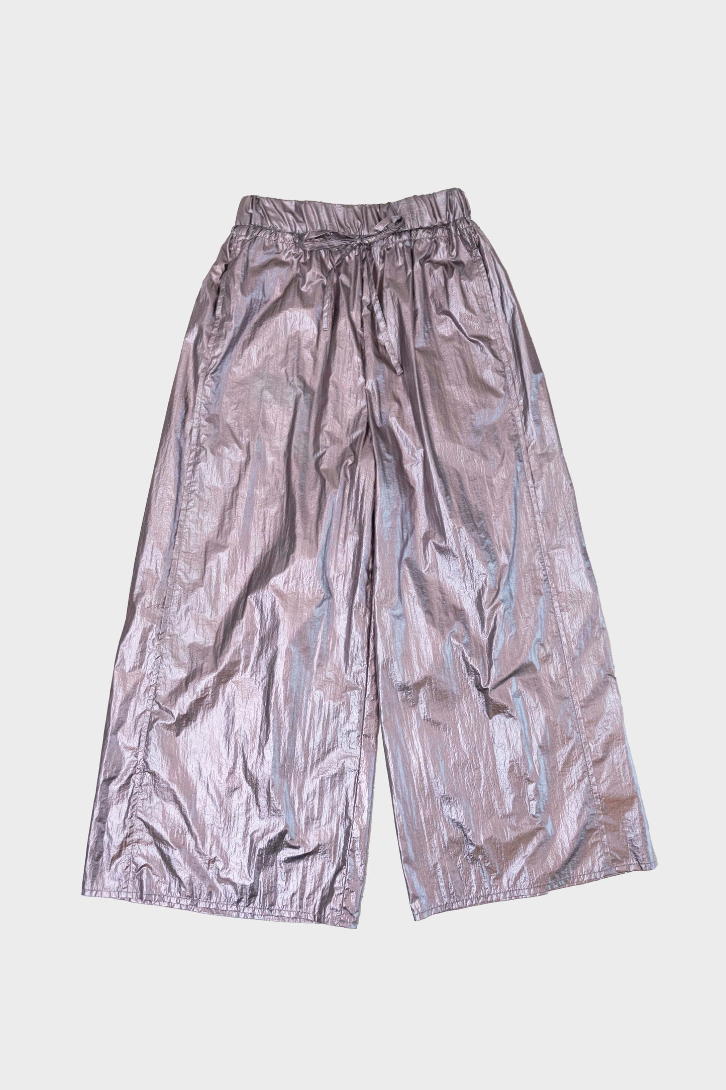 METALLIC TAFFETA PANTS