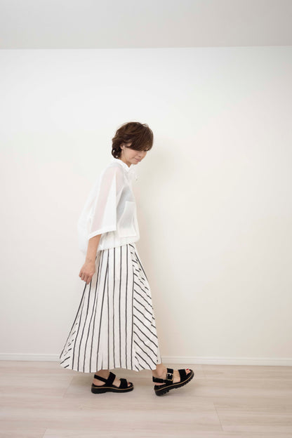 Bias Switching Stripe Skirt