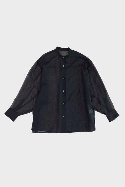 Airy band collar shirts