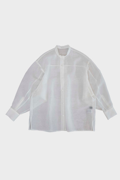 Airy band collar shirts