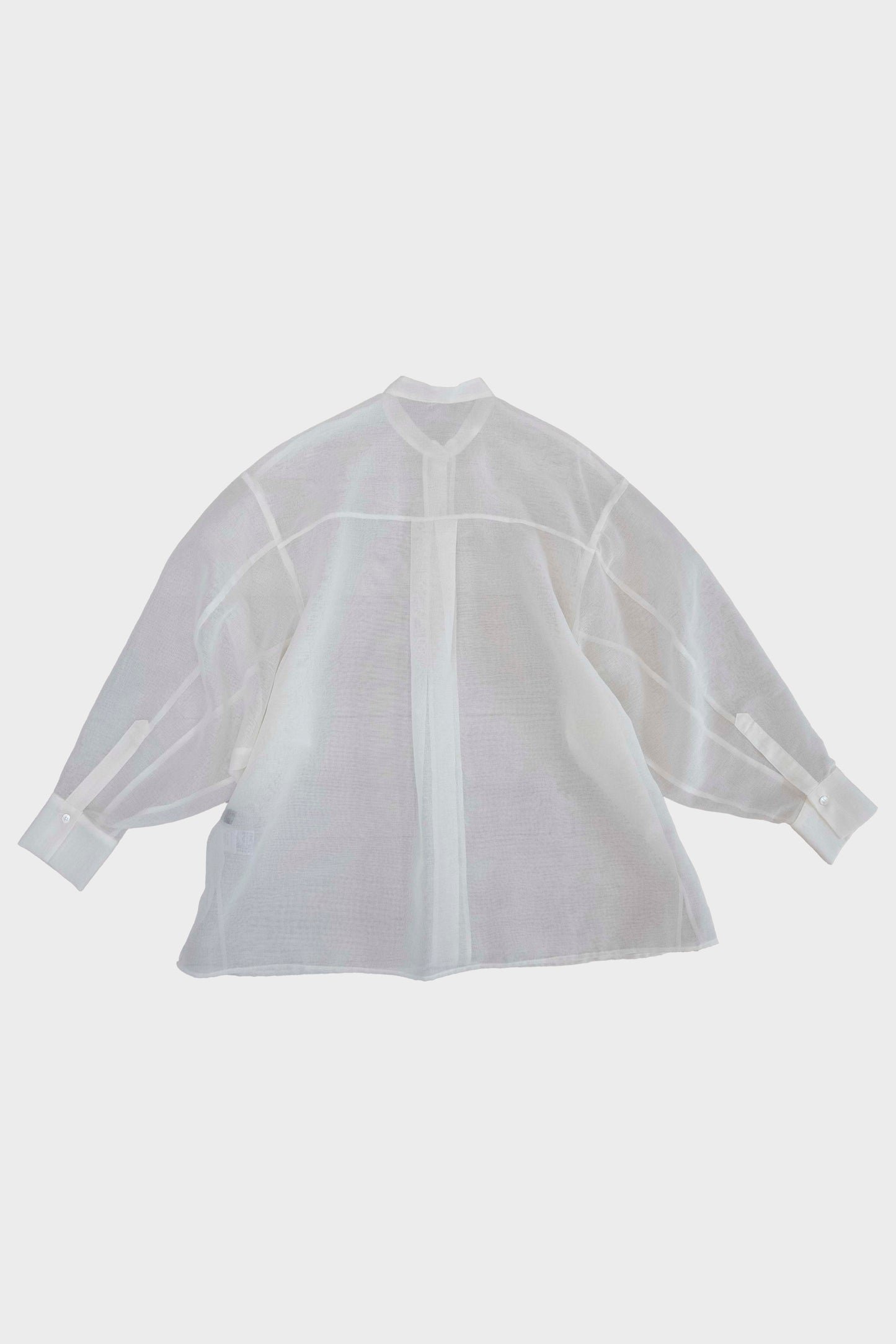 Airy band collar shirts