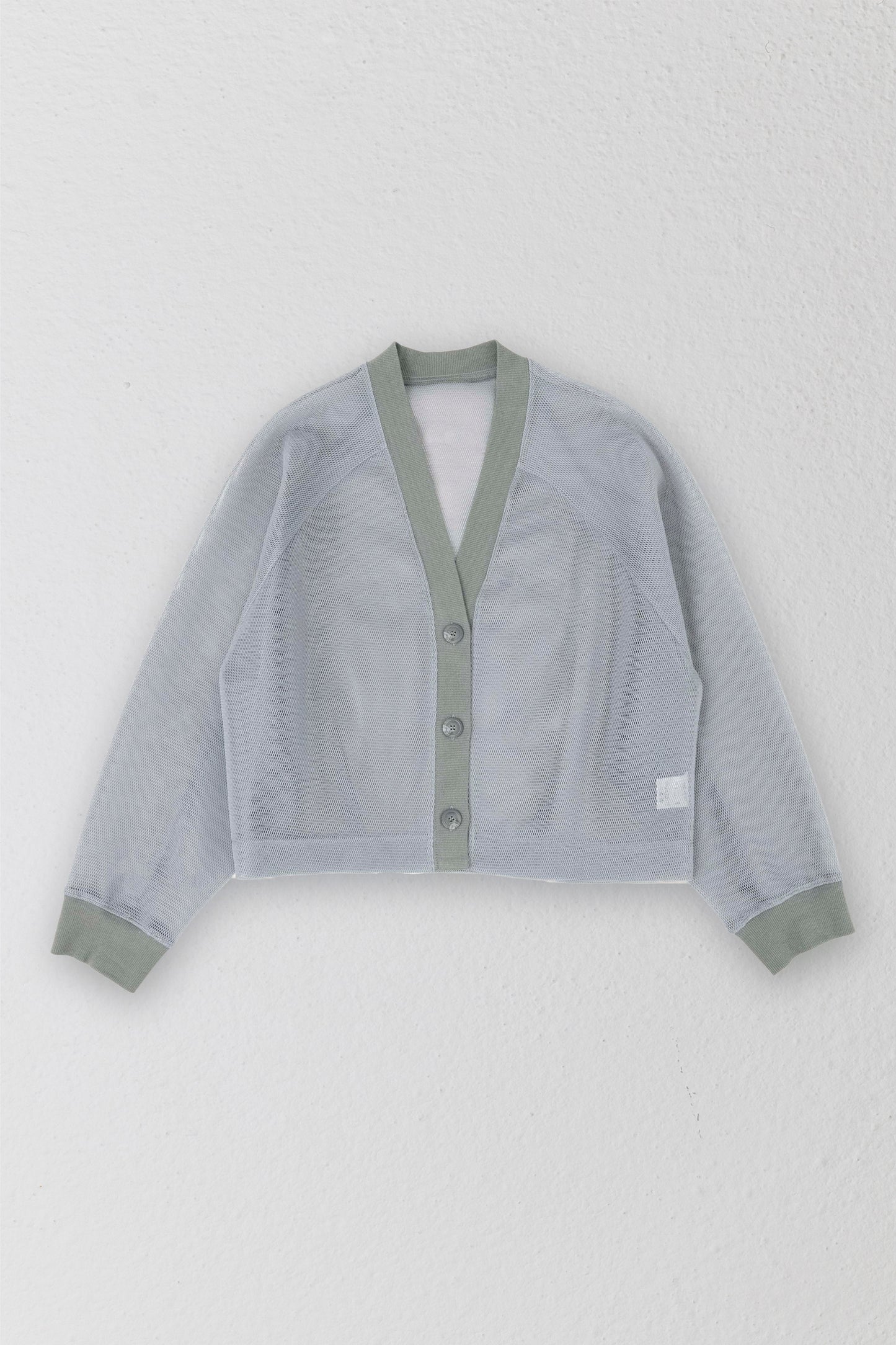 W-Face mesh cardigan