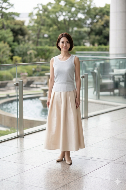 Glitter Tulle Trim Tank Top