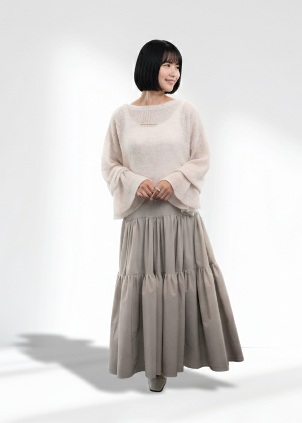 mohair blend sheer knit