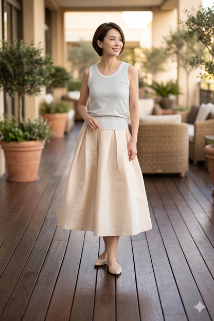 Glitter Tulle Trim Tank Top