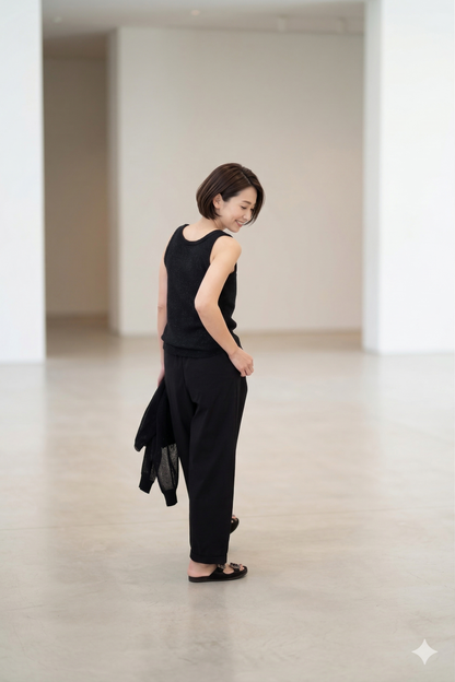 Glitter Tulle Trim Tank Top