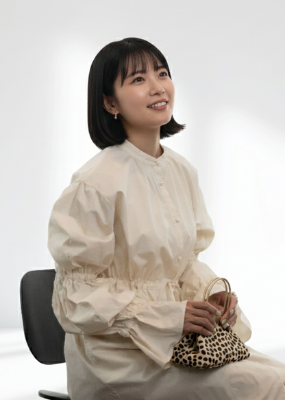 volume sleeve shirt  dress　