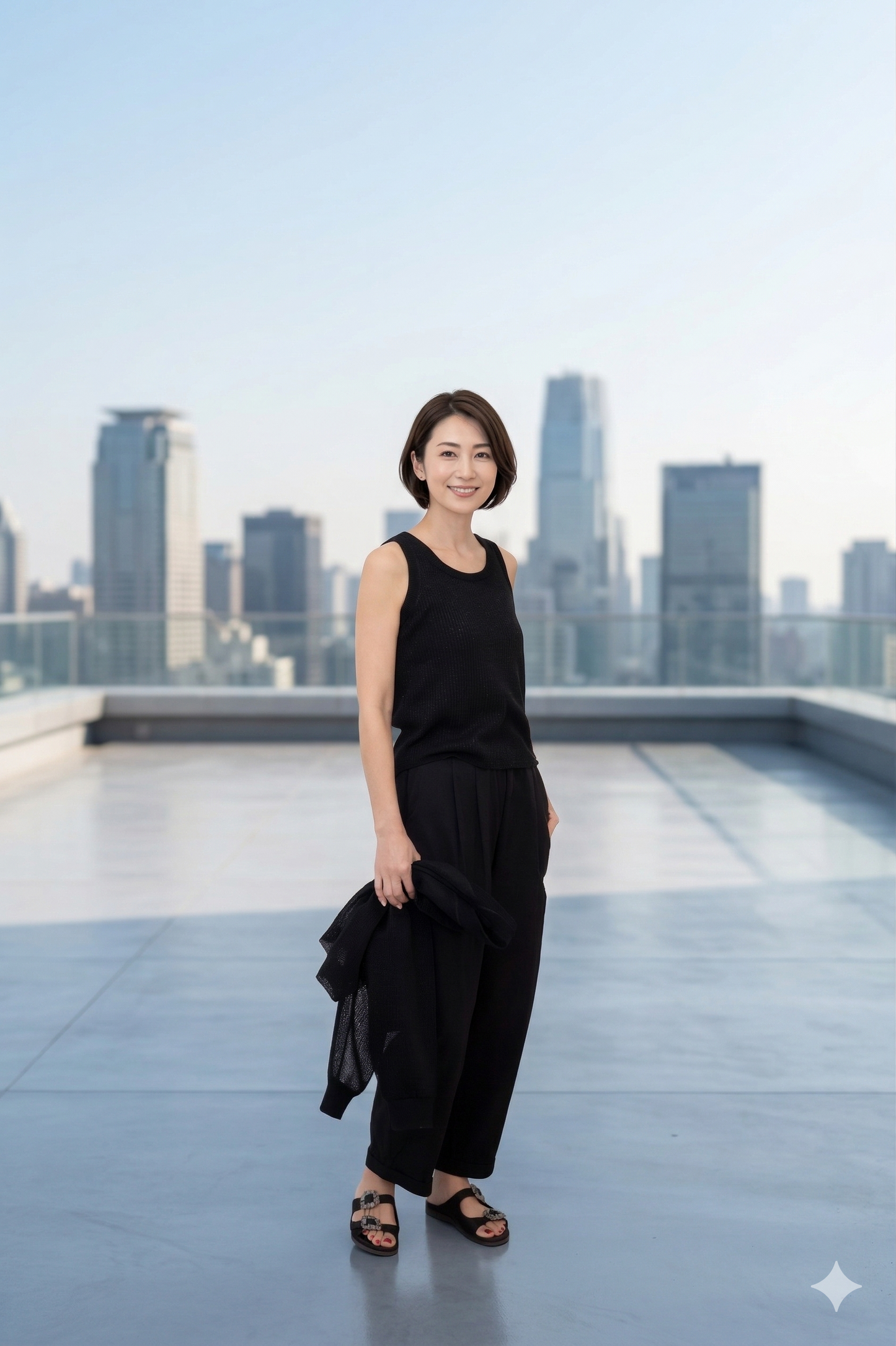 Glitter Tulle Trim Tank Top