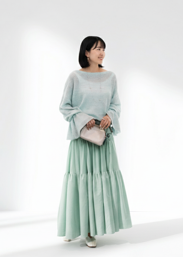 mohair blend sheer knit