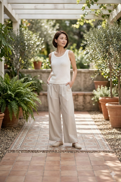 Glitter Tulle Trim Tank Top