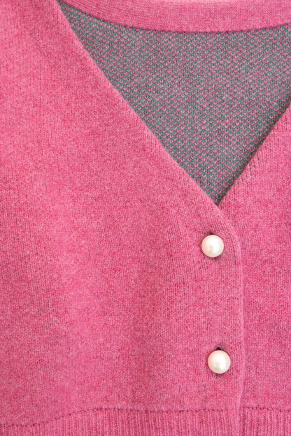 W-Jacquard 2way knit cardigan