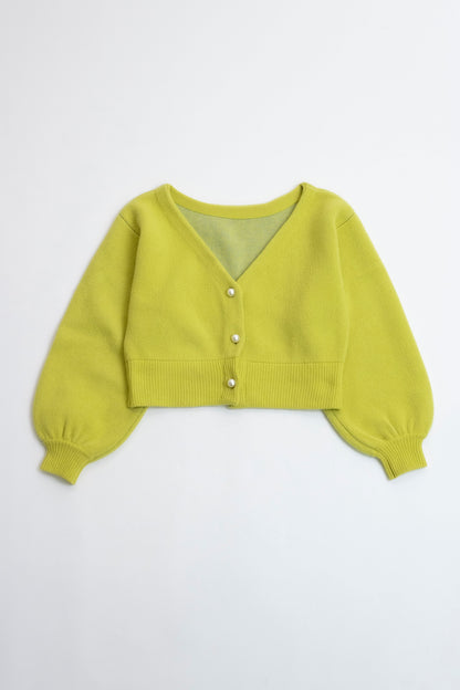 W-Jacquard 2way knit cardigan