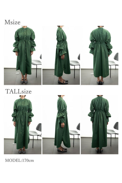 volume sleeve shirt  dress　